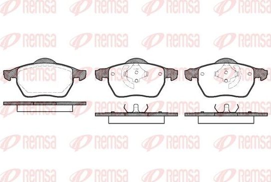 Тормозные колодки Remsa. Артикул 0390.50