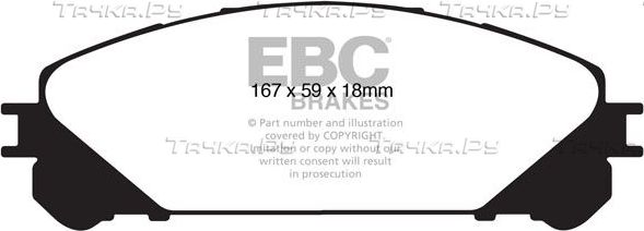 Тормозные колодки EBC Brakes. Артикул DP61837