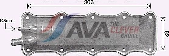 Интеркулер AVA для Volkswagen Scirocco III 2013-2017. Артикул VN4421