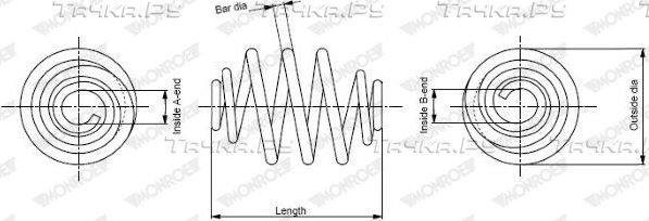 Пружина подвески Monroe OESpectrum. Артикул SP0411