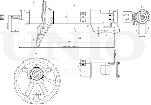 Амортизатор подвески (Unio). Артикул SAB-20011