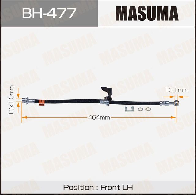 Тормозной шланг Masuma передний левый для Honda Accord VI 1998-2002. Артикул BH-477