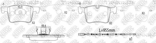 Тормозные колодки NiBK передние для BMW 2 F22 2012-2026. Артикул PN0558W
