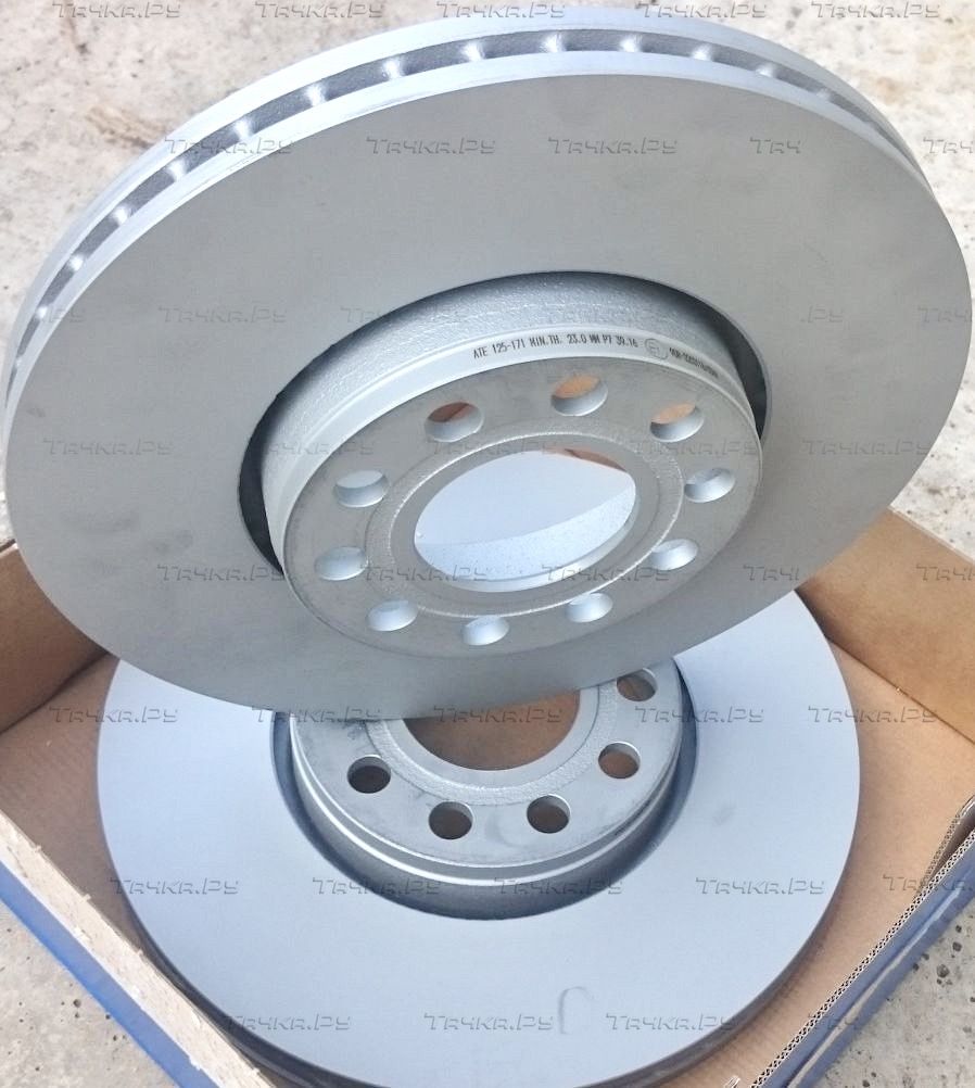 Тормозной диск ATE передний для Volkswagen Passat B5 1996-2005. Артикул 24.0125-0171.1