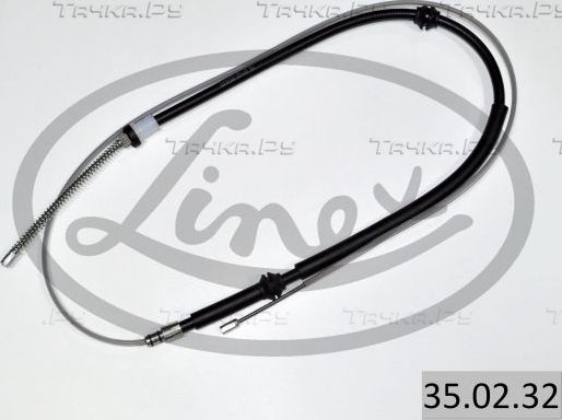 Трос ручника (тросик ручного тормоза) Linex. Артикул 35.02.32