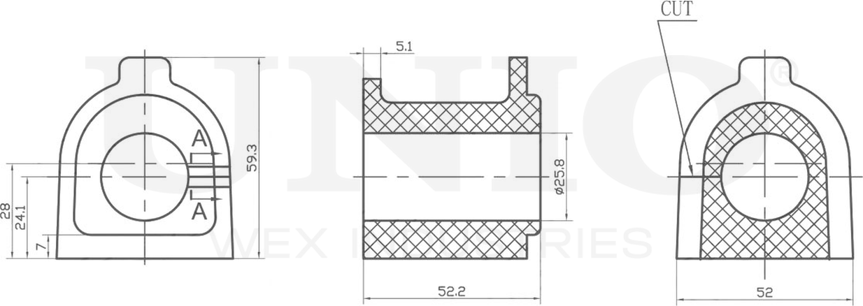 Втулка стабилизатора (Unio). Артикул RMP-10132