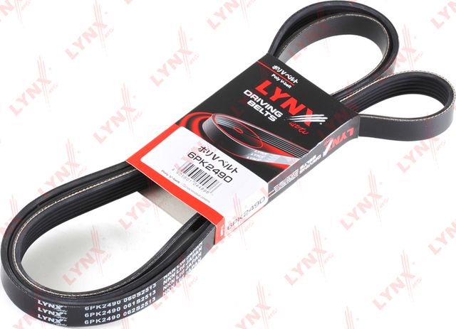 Приводной ремень поликлиновой LYNXauto для Audi Q7 I (4L) 2006-2010. Артикул 6PK2490