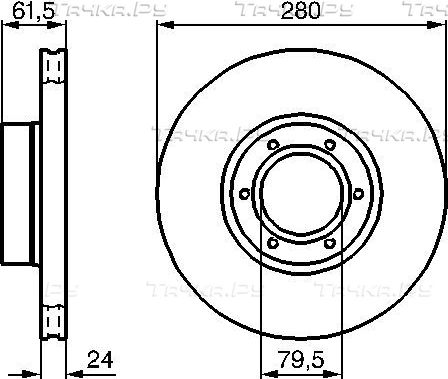 Тормозной диск Bosch передний для Opel Movano II 1998-2010. Артикул 0 986 478 745