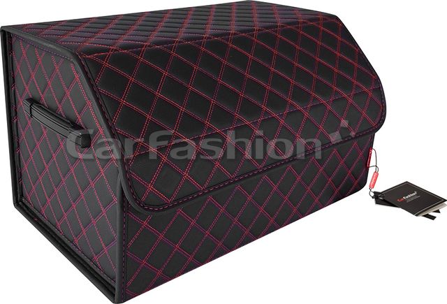 Органайзер CarFashion в багажник TRACK Черный/Красный. Артикул 45051