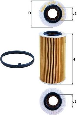 Масляный фильтр Mahle-Knecht. Артикул OX 370D1
