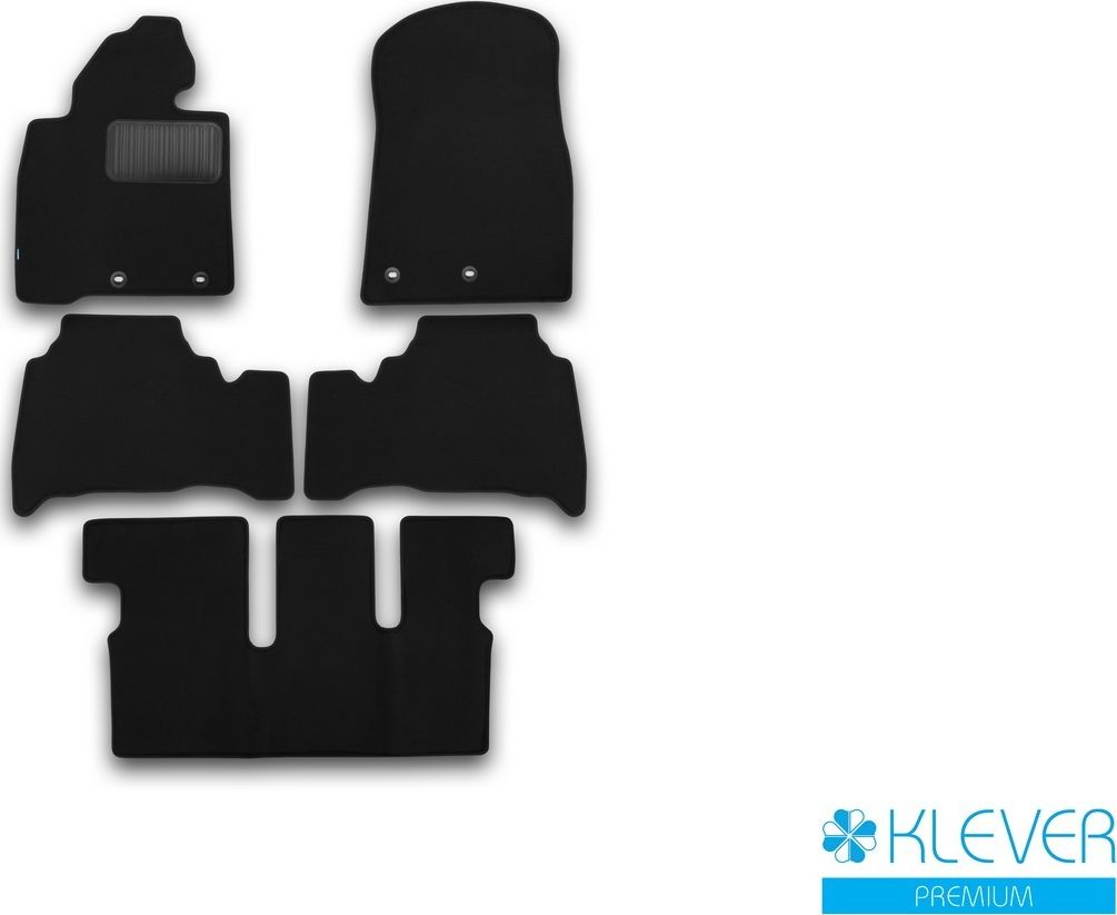 Коврики Klever Premium для салона Toyota Land Cruiser 200 7 мест АКПП внедорожник 2007-2012. Артикул KVR03489422110kh