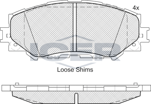 Тормозные колодки Icer. Артикул 181760