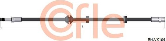Тормозной шланг Cofle передний левый для Volkswagen Golf IV 2002-2005. Артикул 92.BH.VK104