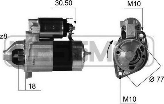 Стартер Era OEM для Hyundai H-1 I 1997-2004. Артикул 220381