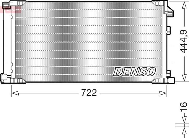 Радиатор кондиционера (конденсатор) Denso для Lexus NX I 2014-2026. Артикул DCN51019