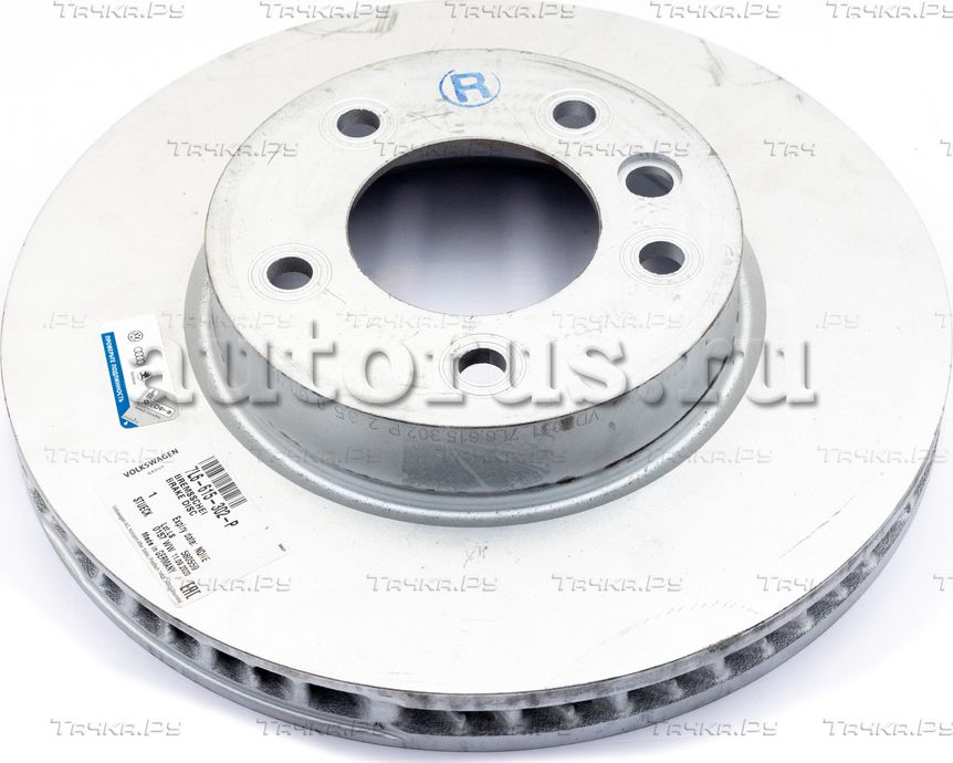 Тормозной диск VAG передний для Porsche Cayenne I (955) 2002-2010. Артикул 7L6615302P