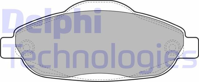 Тормозные колодки Delphi (Low-Metallic). Артикул LP2070