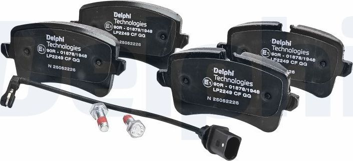 Тормозные колодки Delphi (Low-Metallic). Артикул LP2249