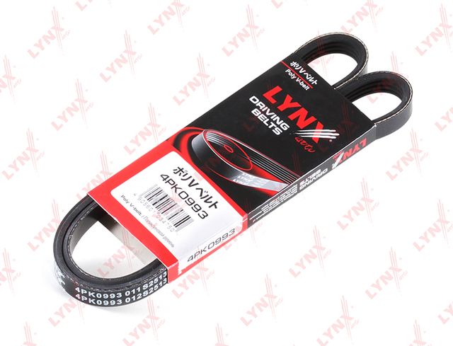 Приводной ремень поликлиновой LYNXauto для Mitsubishi Eclipse I 1991-1995. Артикул 4PK0993