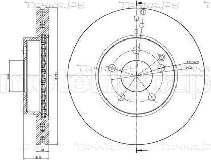 Тормозной диск Trusting. Артикул DF1600