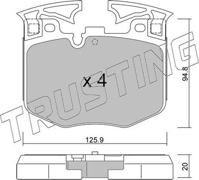 Тормозные колодки Trusting. Артикул 1146.0