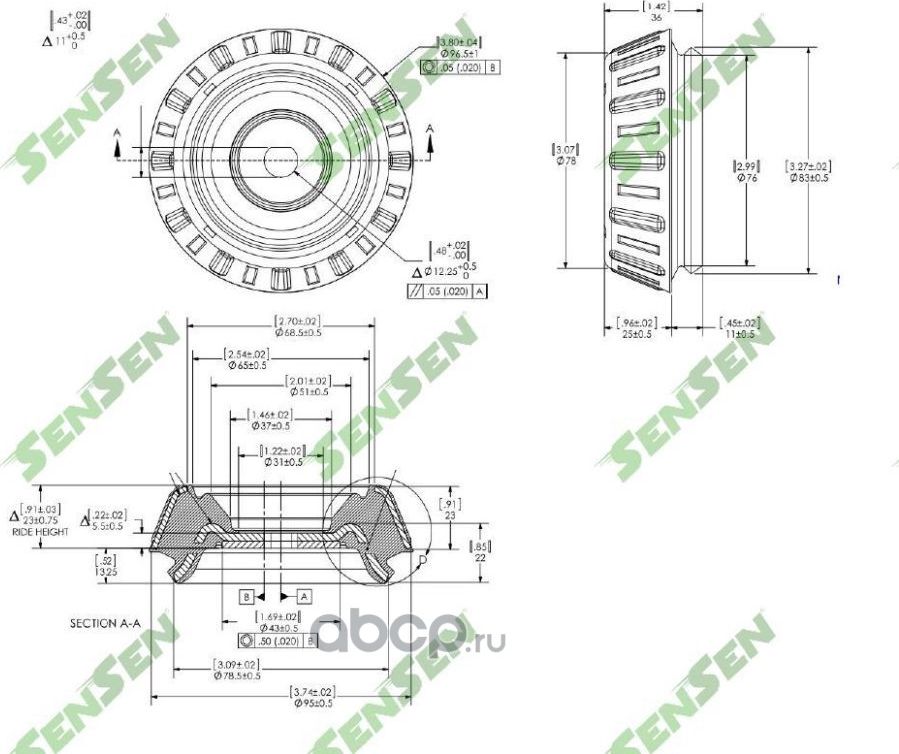 Опора амортизационной стойки (Sensen). Артикул M61071