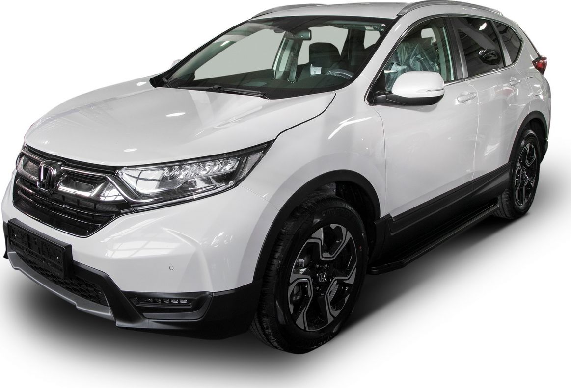 Пороги алюминиевые Rival Premium-Black для Honda CR-V V 2017-2026. Артикул A173ALB.2103.1