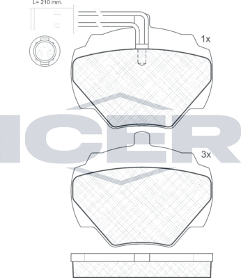 Тормозные колодки Icer. Артикул 140702
