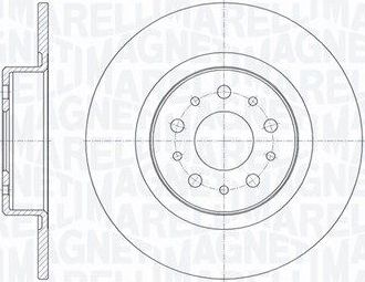 Тормозной диск Magneti Marelli задний для Alfa Romeo 147 I 2003-2010. Артикул 361302040139
