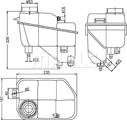 Расширительный бачок Mahle Behr. Артикул CRT 202 000S