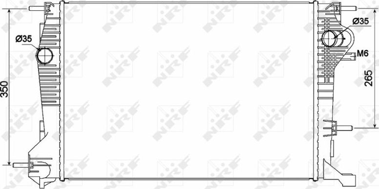 Радиатор охлаждения двигателя NRF (алюминий). Артикул 53136