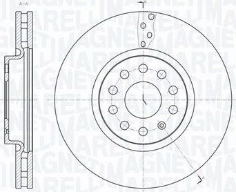 Тормозной диск Magneti Marelli. Артикул 361302040770