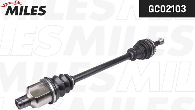 Полуось (привод в сборе, приводной вал) Miles передняя правая для Renault Clio II 1998-2009. Артикул GC02103