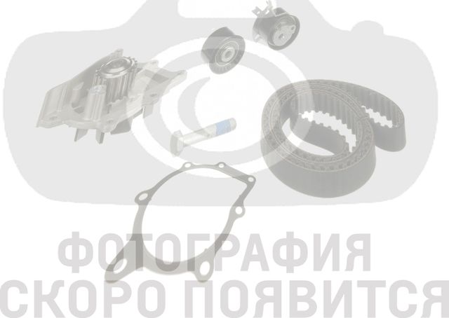 Помпа (водяной насос) с комплектом ремня ГРМ Miles для Fiat Ulysse II 2008-2011. Артикул AB08033