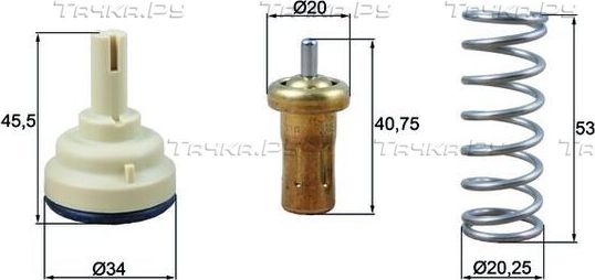 Термостат Mahle Behr. Артикул TX 209 80D