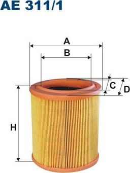 Воздушный фильтр Filtron. Артикул AE 311/1