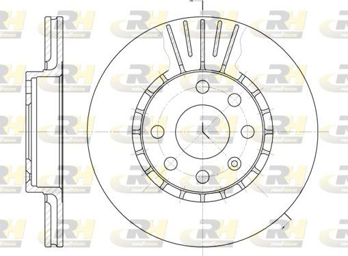 Тормозной диск RoadHouse передний для Opel Tigra A 1994-2000. Артикул 6174.10