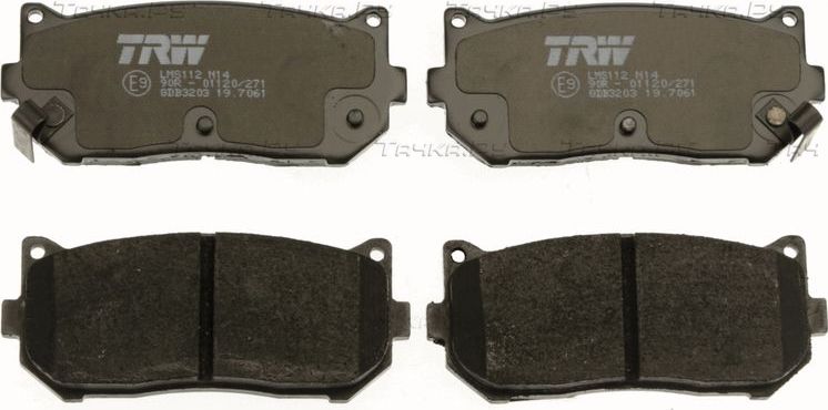Тормозные колодки TRW COTEC. Артикул GDB3203