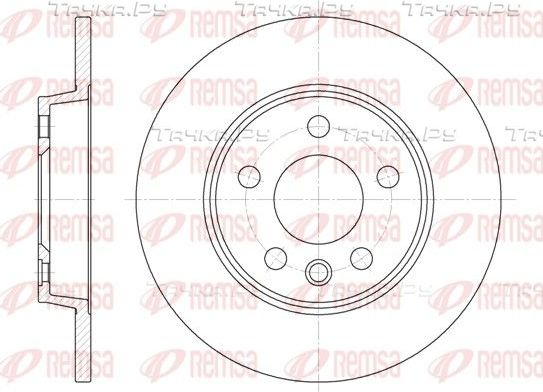 Тормозной диск Remsa задний для Volkswagen Transporter T4 1990-2003. Артикул 6558.00