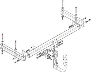 Фаркоп Steinhof для Audi A6 Allroad C6 Quattro 2006-2011. Быстросъемный крюк. Артикул A-103