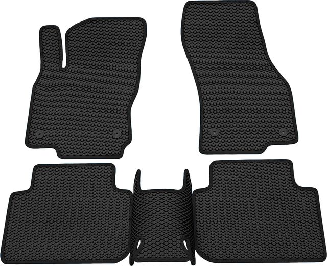 Коврики Rezkon EVA для салона Skoda Karoq 2020-2026 Черный кант. Артикул 9030035101