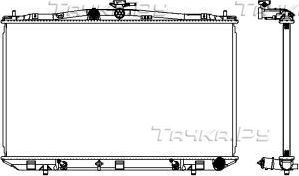 Радиатор охлаждения двигателя Sakura для Lexus RX III 2008-2015. Артикул 3271-8506