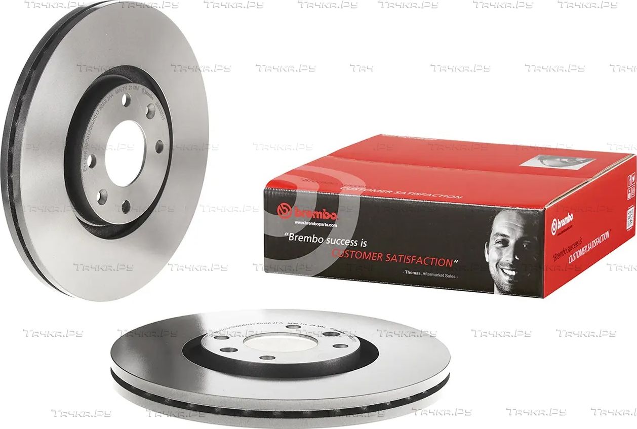 Тормозной диск Brembo PRIME LINE - UV Coated передний для Opel Mokka II 2021-2026. Артикул 09.9935.11