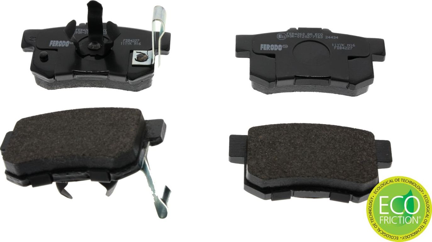 Тормозные колодки Ferodo Premier Eco Friction. Артикул FDB4227