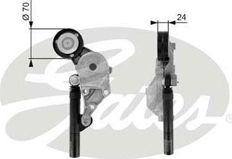 Натяжной ролик (натяжитель) приводного поликлинового ремня Gates DriveAlign®. Артикул T38192