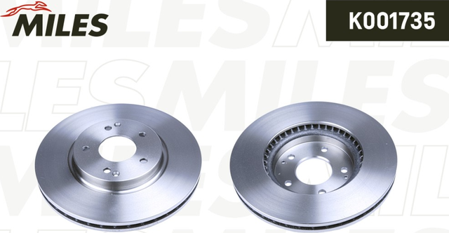 Тормозной диск Miles передний для SsangYong Actyon Sports I 2011-2012. Артикул K001735