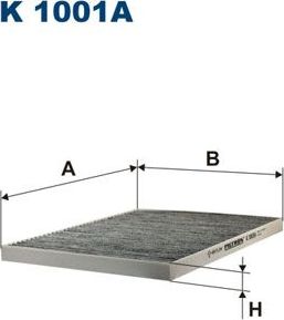 Салонный фильтр Filtron. Артикул K 1001A