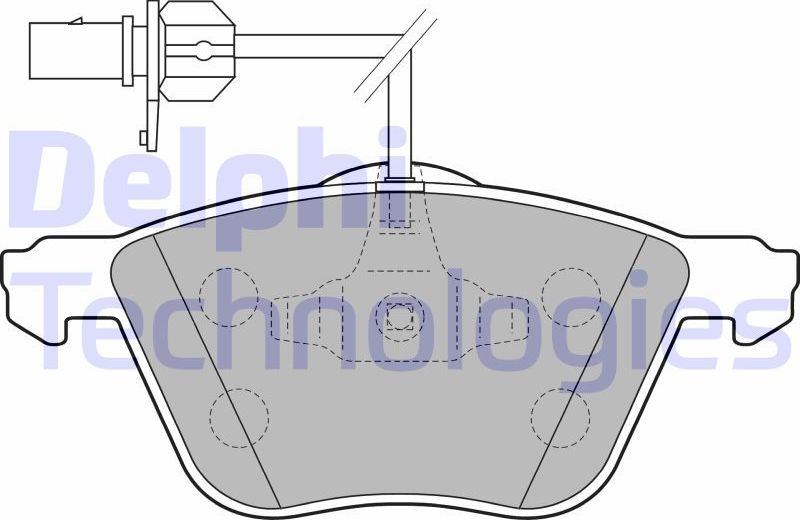 Тормозные колодки Delphi (Low-Metallic). Артикул LP1801