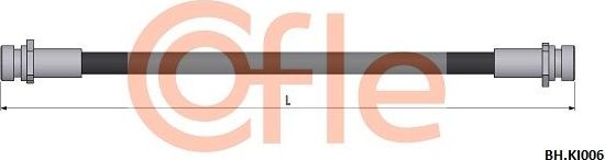 Тормозной шланг Cofle задний для Kia Shuma II 2001-2004. Артикул 92.BH.KI006