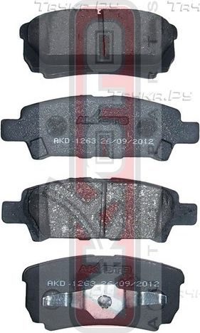 Тормозные колодки Akyoto Packing AKYOTO задние для Jeep Compass I 2006-2016. Артикул AKD-1263
